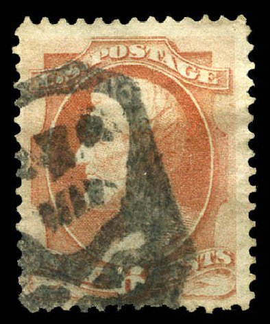 US Stamps Value Scott Catalogue #159: 1873 6c Lincoln Continental. Matthew Bennett International, Mar 2011, Sale 335, Lot 94
