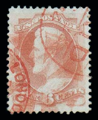 US Stamps Value Scott Catalogue 159: 1873 6c Lincoln Continental. Matthew Bennett International, Dec 2007, Sale 323, Lot 395