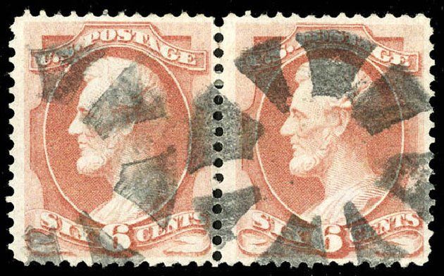 US Stamps Values Scott # 159 - 6c 1873 Lincoln Continental. Matthew Bennett International, Dec 2008, Sale 330, Lot 1655