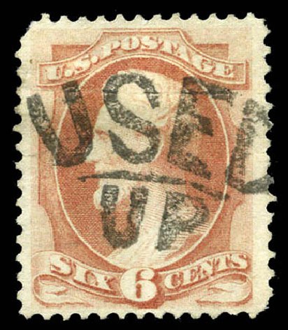 Cost of US Stamps Scott Catalogue 159: 6c 1873 Lincoln Continental. Matthew Bennett International, Mar 2011, Sale 335, Lot 95