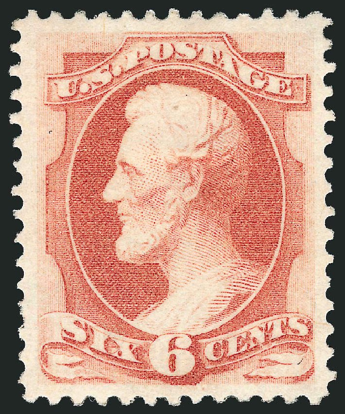 Price of US Stamp Scott Catalog #159 - 6c 1873 Lincoln Continental. Robert Siegel Auction Galleries, Dec 2008, Sale 967, Lot 4285