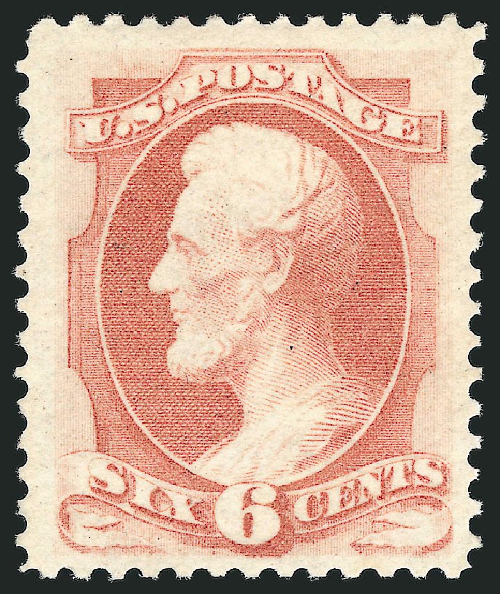US Stamps Prices Scott # 159: 1873 6c Lincoln Continental. Robert Siegel Auction Galleries, Sep 2009, Sale 976, Lot 1585