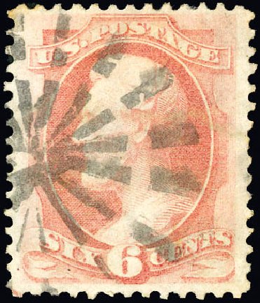 Cost of US Stamp Scott Catalogue # 159 - 6c 1873 Lincoln Continental. Matthew Bennett International, Dec 2008, Sale 330, Lot 1652