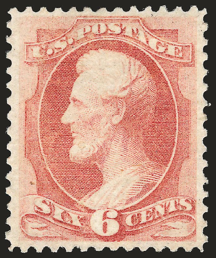Values of US Stamp Scott Cat. 159: 1873 6c Lincoln Continental. Robert Siegel Auction Galleries, Oct 2008, Sale 963, Lot 772