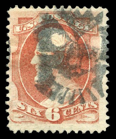 US Stamps Values Scott Cat. # 159: 1873 6c Lincoln Continental. Matthew Bennett International, Mar 2011, Sale 335, Lot 93