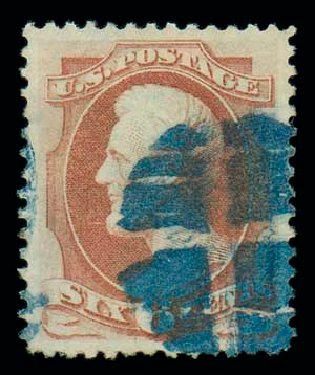 US Stamp Value Scott Cat. # 159 - 1873 6c Lincoln Continental. Matthew Bennett International, Dec 2007, Sale 323, Lot 396