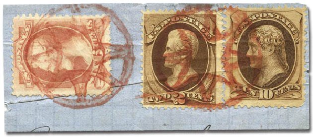 US Stamps Prices Scott Catalog 159: 6c 1873 Lincoln Continental. Matthew Bennett International, Mar 2011, Sale 335, Lot 116
