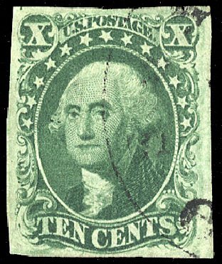 US Stamp Prices Scott Cat. 16 - 10c 1855 Washington. Cherrystone Auctions, Apr 2010, Sale 201004, Lot 47