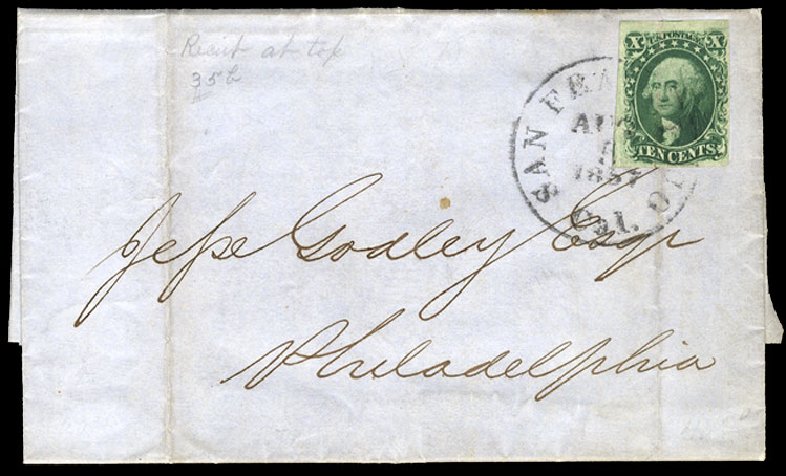Value of US Stamps Scott Catalog # 16: 10c 1855 Washington. Cherrystone Auctions, Nov 2010, Sale 201011, Lot 37