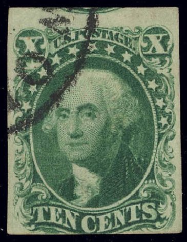 US Stamp Prices Scott Catalog 16 - 10c 1855 Washington. Daniel Kelleher Auctions, Feb 2013, Sale 634, Lot 17