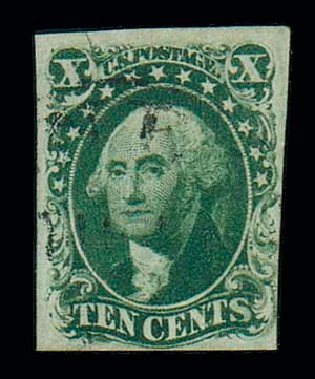 Value of US Stamps Scott Catalogue # 16 - 10c 1855 Washington. Matthew Bennett International, Dec 2007, Sale 325, Lot 1438