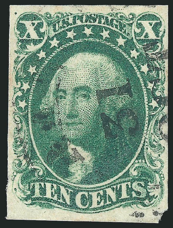 Costs of US Stamp Scott Catalog 16: 1855 10c Washington. Robert Siegel Auction Galleries, Jul 2013, Sale 1050, Lot 118
