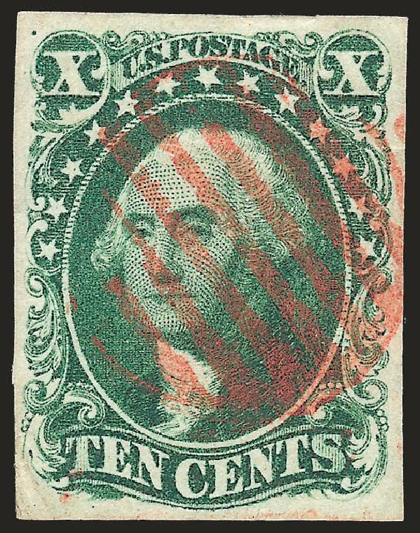 US Stamps Price Scott Catalog #16: 10c 1855 Washington. Robert Siegel Auction Galleries, Jun 2010, Sale 992, Lot 2059