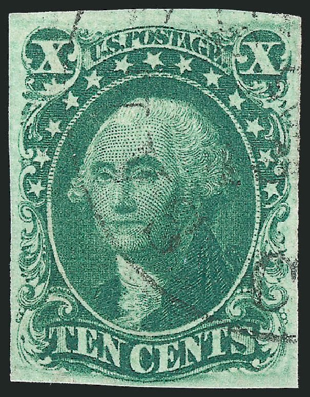 US Stamp Value Scott Catalogue 16: 1855 10c Washington. Robert Siegel Auction Galleries, Sep 2010, Sale 993, Lot 259