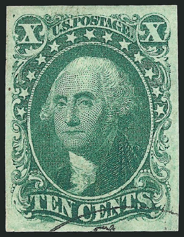 Value of US Stamp Scott Catalog 16: 1855 10c Washington. Robert Siegel Auction Galleries, Oct 2010, Sale 997, Lot 5199