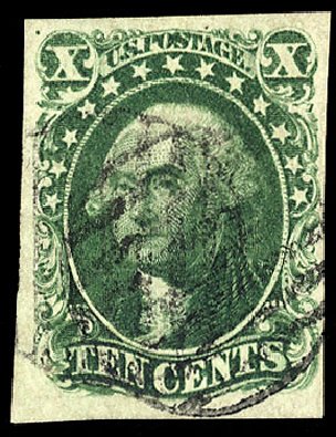 Value of US Stamp Scott Cat. 16 - 10c 1855 Washington. Cherrystone Auctions, Nov 2009, Sale 200911, Lot 3020