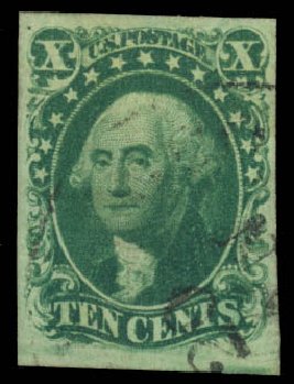 Costs of US Stamps Scott #16 - 10c 1855 Washington. Daniel Kelleher Auctions, May 2014, Sale 652, Lot 80