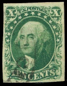 Value of US Stamps Scott Catalogue # 16 - 10c 1855 Washington. Daniel Kelleher Auctions, Sep 2013, Sale 639, Lot 1011