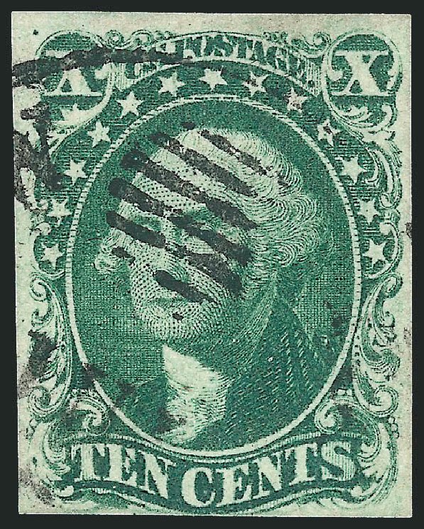 US Stamps Prices Scott Catalog 16: 1855 10c Washington. Robert Siegel Auction Galleries, Dec 2012, Sale 1037, Lot 1444
