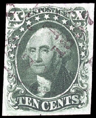Costs of US Stamp Scott 16 - 10c 1855 Washington. Matthew Bennett International, Sep 2011, Sale 338, Lot 1692
