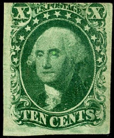 Value of US Stamps Scott Catalogue 16 - 10c 1855 Washington. Matthew Bennett International, May 2008, Sale 327, Lot 23