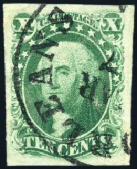 Costs of US Stamps Scott # 16: 1855 10c Washington. Harmer-Schau Auction Galleries, Feb 2010, Sale 84, Lot 1283