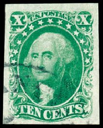 Value of US Stamp Scott # 16: 1855 10c Washington. Schuyler J. Rumsey Philatelic Auctions, Apr 2015, Sale 60, Lot 1953