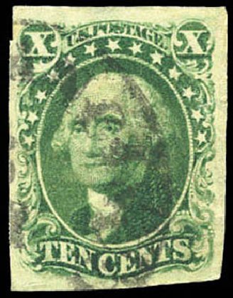 US Stamps Values Scott Cat. 16: 10c 1855 Washington. Matthew Bennett International, Mar 2011, Sale 337, Lot 2466