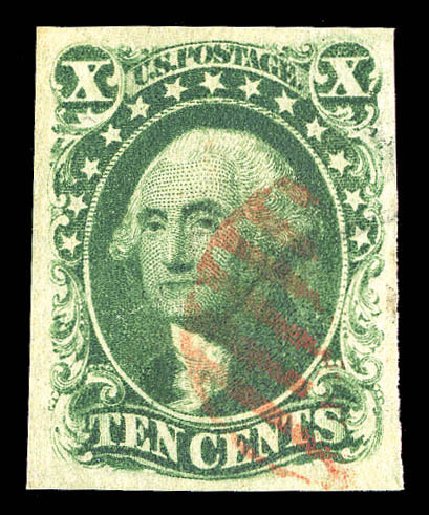 Values of US Stamp Scott Catalog # 16 - 1855 10c Washington. Matthew Bennett International, Sep 2012, Sale 345, Lot 36
