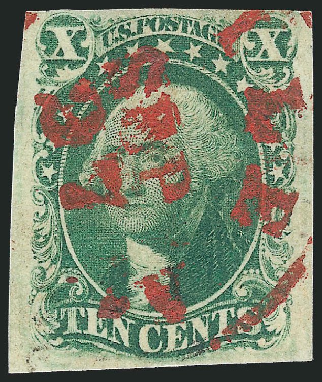 Prices of US Stamps Scott 16: 1855 10c Washington. Robert Siegel Auction Galleries, Mar 2014, Sale 1067, Lot 916