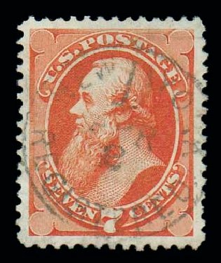 Value of US Stamp Scott Catalogue # 160: 7c 1873 Stanton Continental. Matthew Bennett International, Dec 2007, Sale 323, Lot 400