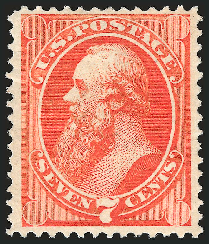 Price of US Stamps Scott Catalogue # 160 - 1873 7c Stanton Continental. Robert Siegel Auction Galleries, Feb 2010, Sale 983, Lot 110