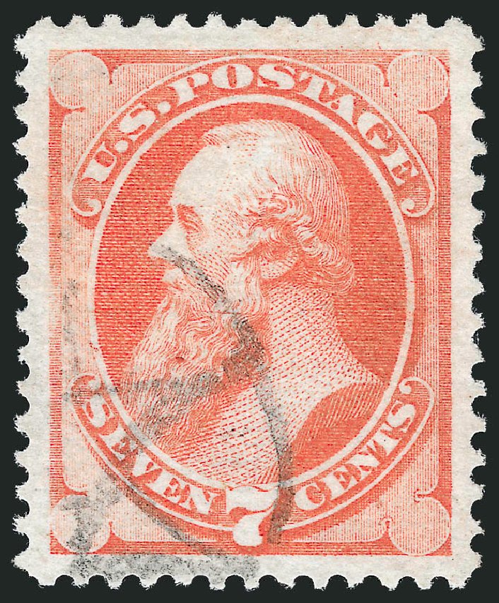 US Stamps Value Scott Catalogue # 160 - 1873 7c Stanton Continental. Robert Siegel Auction Galleries, Oct 2012, Sale 1032, Lot 3261