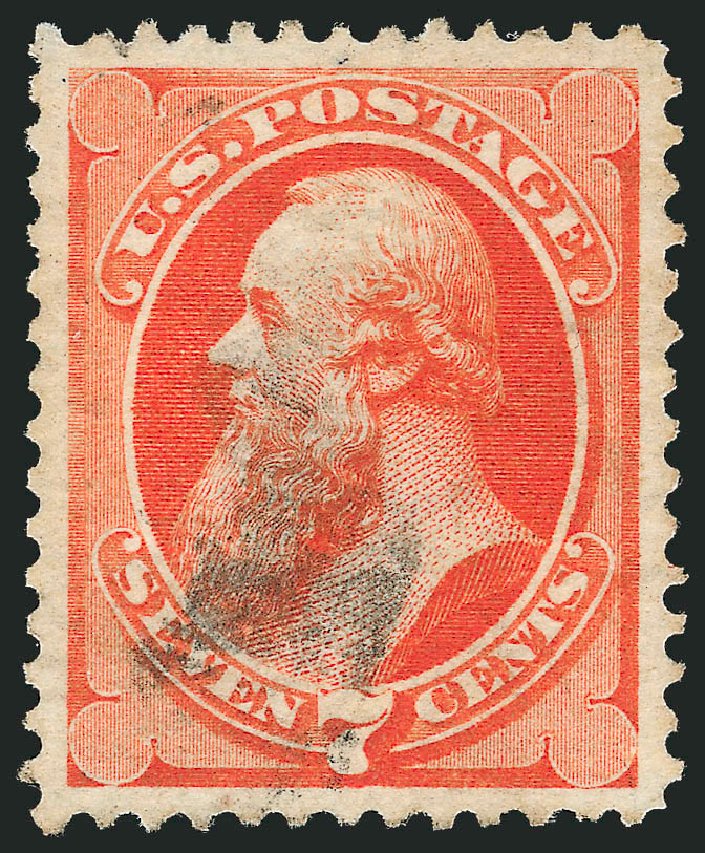 US Stamps Values Scott Catalogue 160: 7c 1873 Stanton Continental. Robert Siegel Auction Galleries, Nov 2012, Sale 1034, Lot 161