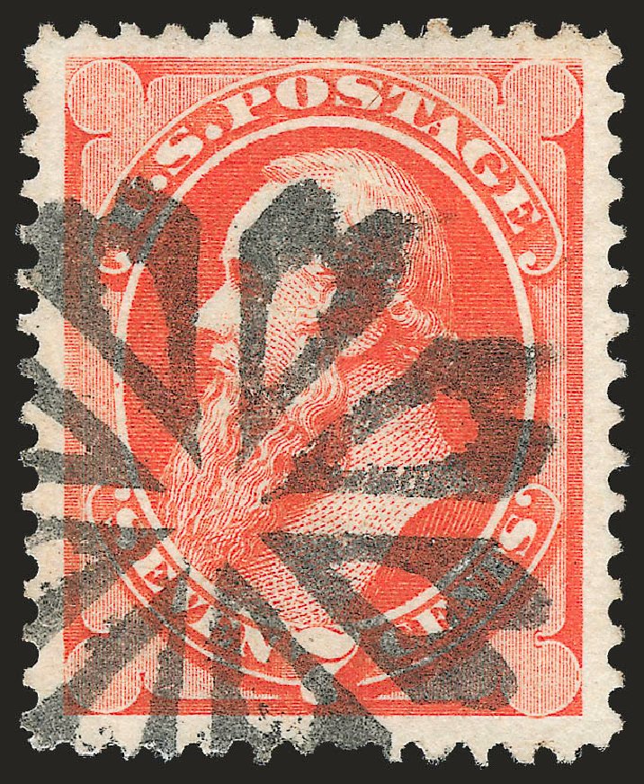 US Stamp Price Scott Catalogue #160: 1873 7c Stanton Continental. Robert Siegel Auction Galleries, Sep 2009, Sale 976, Lot 1591