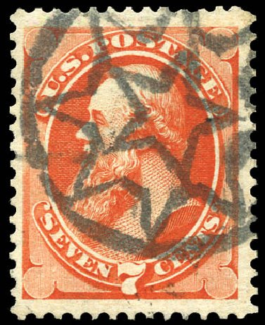 US Stamps Price Scott Catalogue # 160 - 7c 1873 Stanton Continental. Matthew Bennett International, Sep 2011, Sale 338, Lot 1834