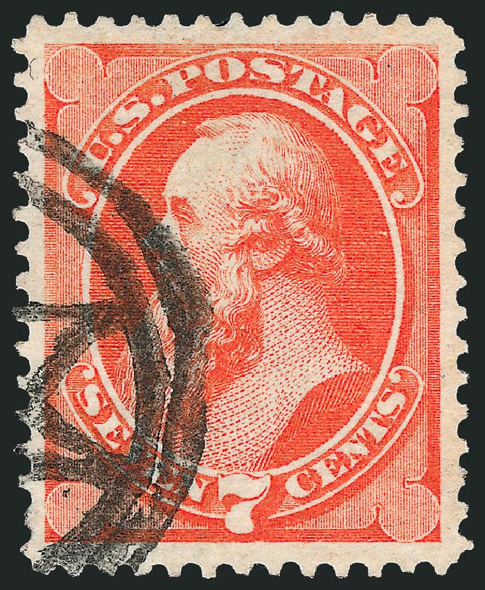 Value of US Stamp Scott 160 - 7c 1873 Stanton Continental. Robert Siegel Auction Galleries, Sep 2008, Sale 962, Lot 2444