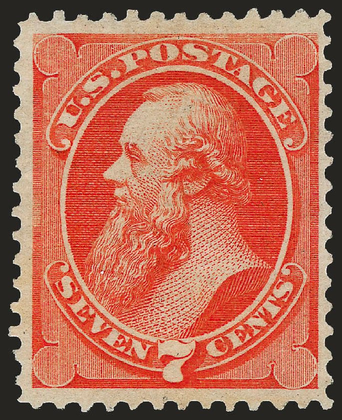 Values of US Stamps Scott Cat. #160: 7c 1873 Stanton Continental. Robert Siegel Auction Galleries, Oct 2008, Sale 963, Lot 774