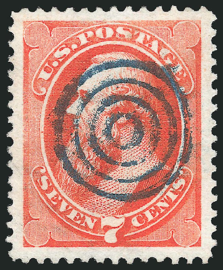 US Stamps Value Scott Cat. # 160: 7c 1873 Stanton Continental. Robert Siegel Auction Galleries, Oct 2012, Sale 1032, Lot 3262
