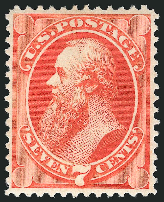 US Stamp Prices Scott Catalog 160 - 1873 7c Stanton Continental. Robert Siegel Auction Galleries, Mar 2013, Sale 1040, Lot 1422