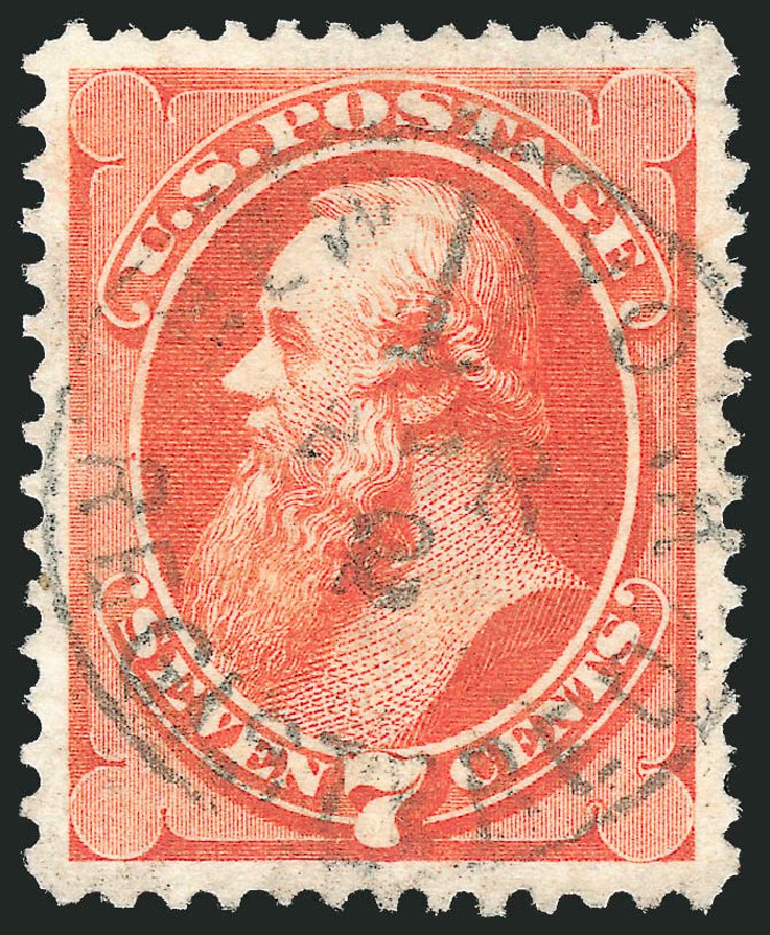 Value of US Stamps Scott # 160: 7c 1873 Stanton Continental. Robert Siegel Auction Galleries, Dec 2010, Sale 1000, Lot 1093