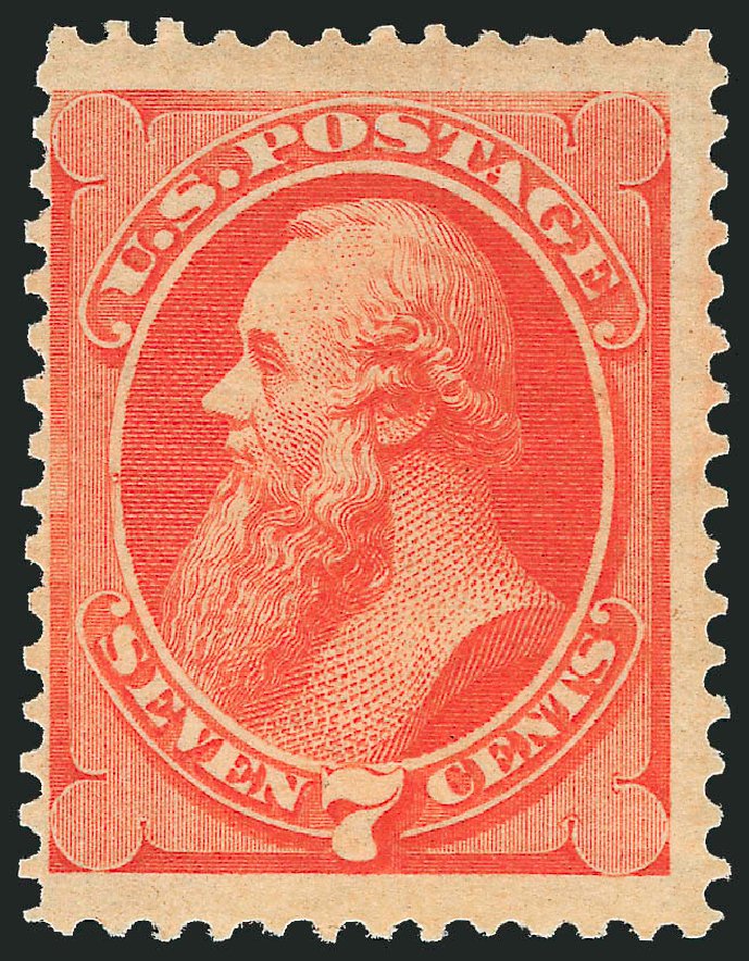 Costs of US Stamp Scott Catalogue #160 - 7c 1873 Stanton Continental. Robert Siegel Auction Galleries, Oct 2011, Sale 1014, Lot 1403