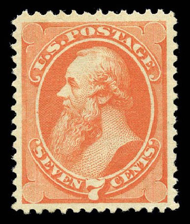 US Stamps Prices Scott Cat. # 160: 1873 7c Stanton Continental. Matthew Bennett International, Sep 2010, Sale 332, Lot 2026
