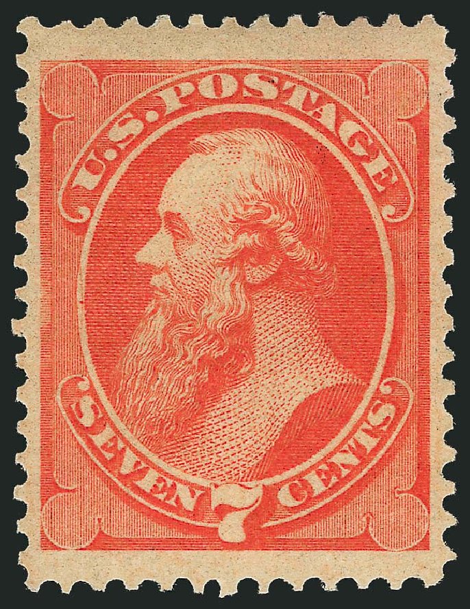 US Stamp Price Scott #160: 1873 7c Stanton Continental. Robert Siegel Auction Galleries, May 2013, Sale 1044, Lot 146