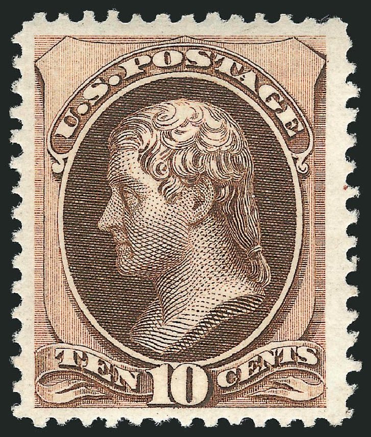 US Stamps Value Scott Cat. #161 - 1873 10c Jefferson Continental. Robert Siegel Auction Galleries, May 2013, Sale 1044, Lot 147