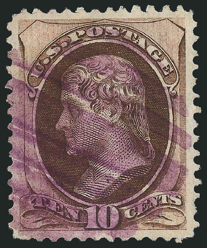 Prices of US Stamp Scott Catalogue 161: 1873 10c Jefferson Continental. Robert Siegel Auction Galleries, Dec 2013, Sale 1062, Lot 387