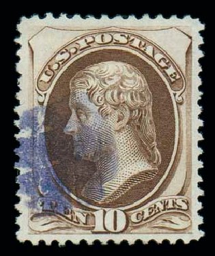 Costs of US Stamp Scott # 161 - 10c 1873 Jefferson Continental. Matthew Bennett International, Dec 2007, Sale 323, Lot 408