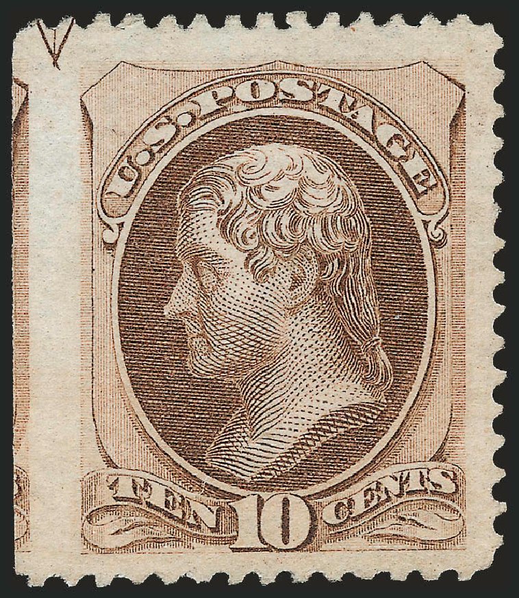 US Stamps Prices Scott Cat. # 161 - 10c 1873 Jefferson Continental. Robert Siegel Auction Galleries, Apr 2010, Sale 984, Lot 488