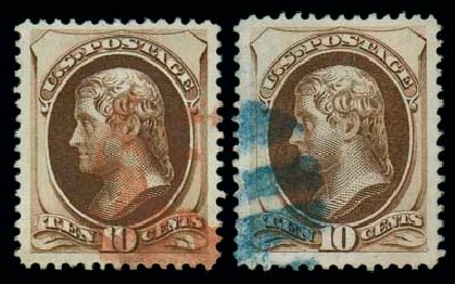 US Stamps Prices Scott Catalogue 161 - 1873 10c Jefferson Continental. Matthew Bennett International, Dec 2007, Sale 323, Lot 409