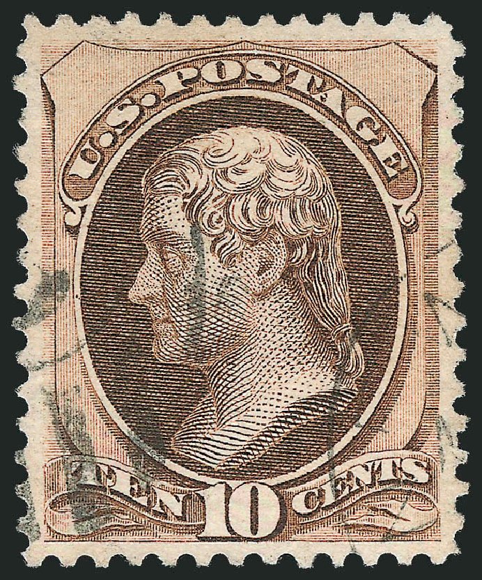 Prices of US Stamp Scott Catalogue # 161 - 1873 10c Jefferson Continental. Robert Siegel Auction Galleries, Apr 2010, Sale 984, Lot 489